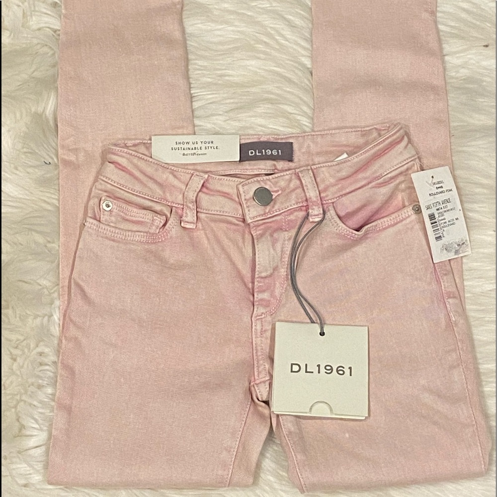 NWT DL1961 pink denim pants